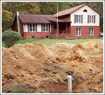 Septic System in Front of Home