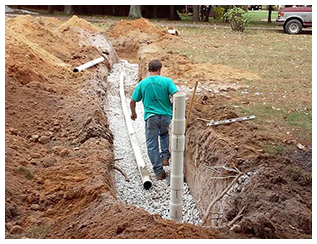 Water Line Being Installed Water Line Being Installed